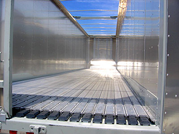 Interior of a Peerless chip trailer